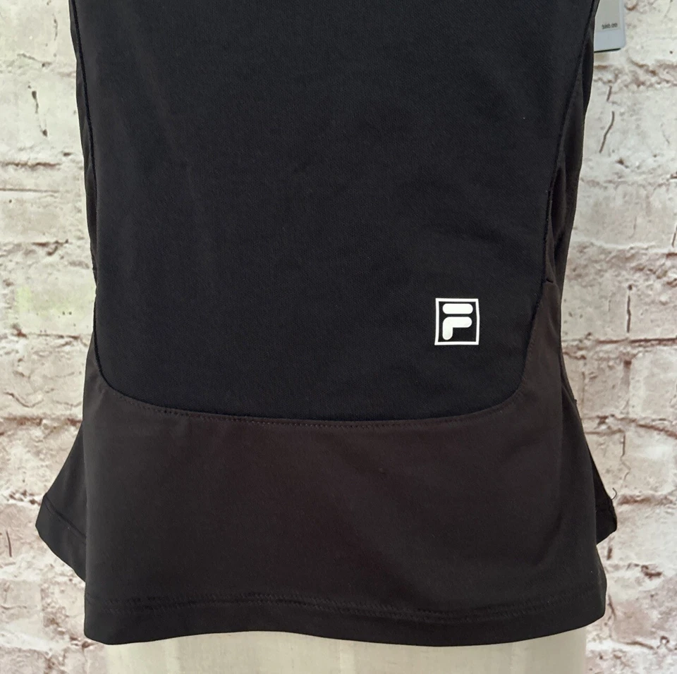 Sutiã FILA Regata Feminina Pequena Elite #2 NOVO Preto Meryl Embutido - Imagem 2 de 4