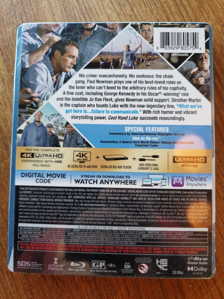 Cool Hand Luke Limited Edition 4K Steelbook (4K+Blu-ray)-Box