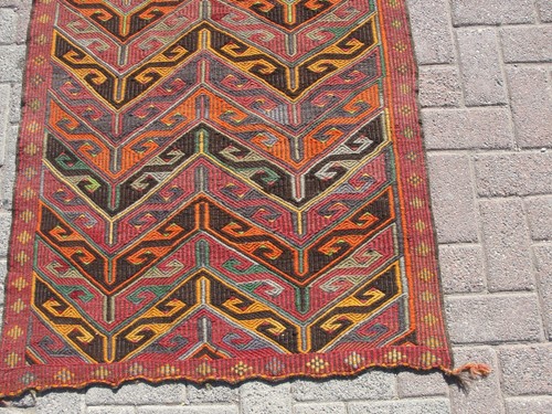 3x4 Small Area Kilim rug, vintage area rugs, small rug, anatolian rug, rugs - Picture 5 of 10