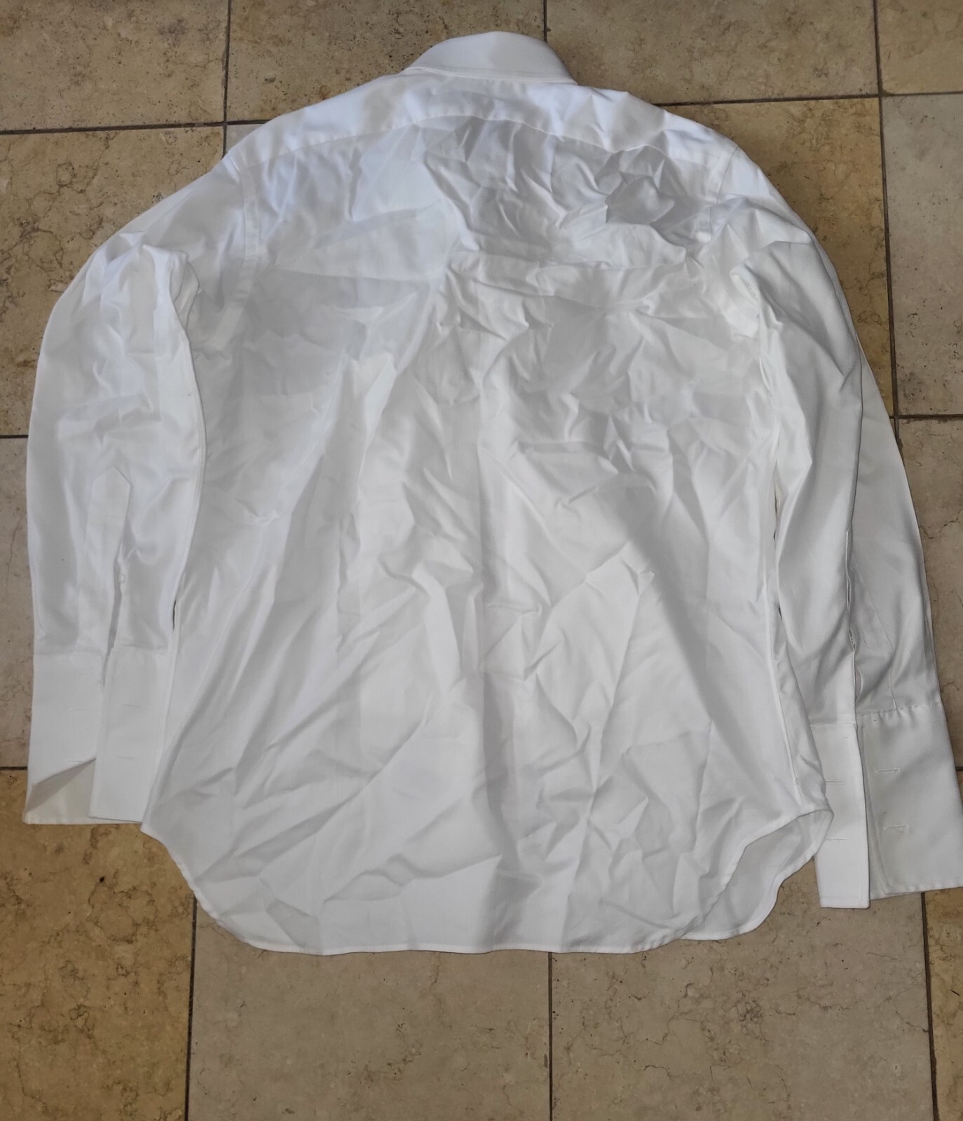 Individualized Solid White Button-Down Shirt 70s/… - image 2