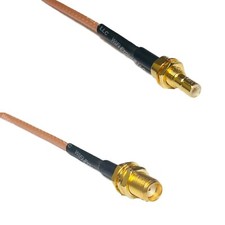 RG316 SMB MALE BULKHEAD to SMA FEMALE RF Cable Rapid-SHIP LOT