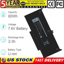 For Dell Latitude 5300 5310 (2-in-1) 7300 7400 60Wh Laptop Battery MXV9V