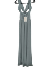 Show me your Mumu Size Small June Maxi Dress Deep Sage Chiffon NWT