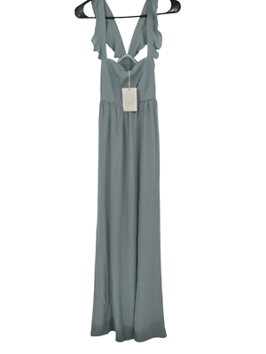 Show me your Mumu Size Small June Maxi Dress Deep Sage Chiffon NWT | eBay
