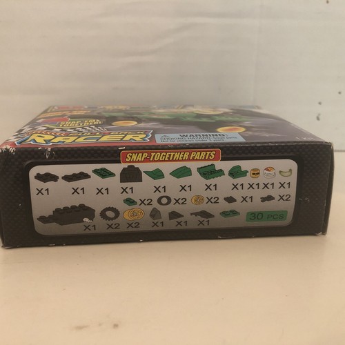 Blokz Custom Series 30 Piece Set Pull Back Racers GREEN GUNNER Factory Sealed - Bild 6 von 6