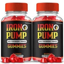 Iron Pump Gummies for Men, Iron Pump Gummy Male Health Max Strength (2 Pack)