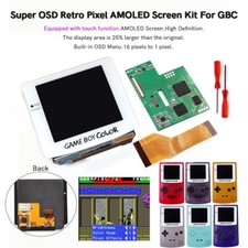 GBC OLED Screen Touch Laminated OSD Menu Retro Pixel AMOLED Screen Pre-cut Shell