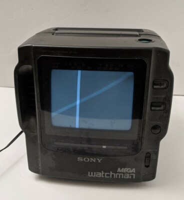 Vintage Sony Mega Watchman Walkman Portable TV AM/FM Radio FD-525