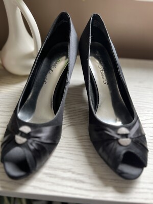 Easy Street Alive Women's Black Satin Dance Formal Party Dress