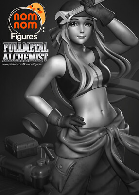 Winry Rockbell, Full Metal Alchemist, Statue, 3D Druck, NomNom Figures, UNBEMALT