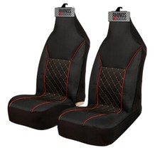 FOR VAUXHALL CORSA D E F - LUXURY QUILTED RED PIPING CAR SEAT COVERS  2 x FRONTS