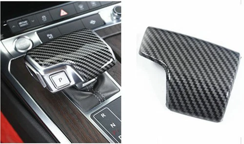 NEW Black Carbon Fiber Gear Shift Knob Cover Trim Protection Fit 2019-2022 A6 A7