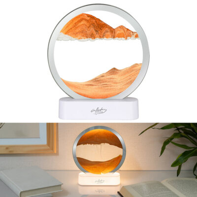 infactory Sandlampe: LED-Sandbild mit USB-Betrieb, 16 x 4 x 19 cm (Standbild)