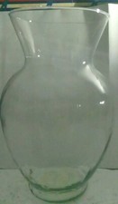 Large Clear Glass Flower Vase 10 Inches Tall