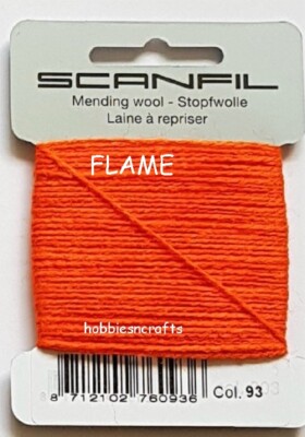 FLAME Scanfil Faden zum Stopfen & Ausbessern - 55% Wolle 45% Nylon 15 Meter