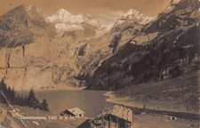 A810 Switzerland 1925 Oeschinensee Lake RPPC postcard