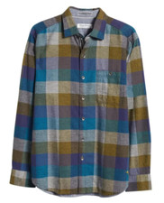 Tommy Bahama Men's Canyon Beach Bonfire Plaid Flannel Shirt, Burnt Olive
