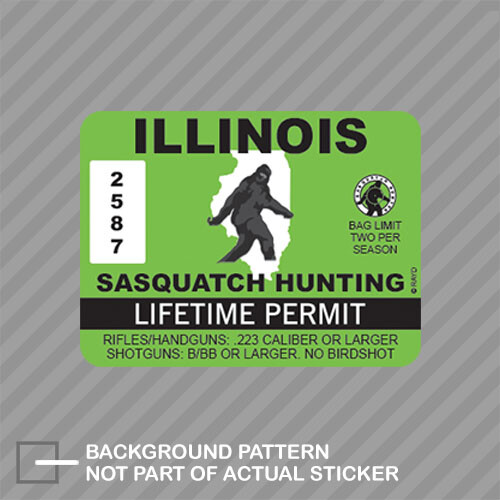 Michigan Bigfoot Hunting Permit Sticker Die Cut Decal Sasquatch Lifetime Vinyl Made In USA - Foto 9