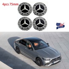 4pcs 75mm Car Wheel Center Hub Cap Badge Sticker For Mercedes-benz A B C E M Ml