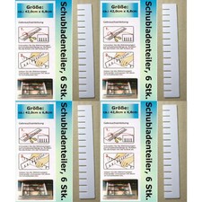 24x Schubladenteiler Schubladen Einteiler Fach Ordnungssystem Fachteiler weiß