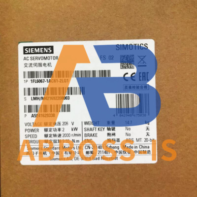 1x 1FL6 067-1AC61-2LG1 New Siemens SIMOTICS Working Voltage 1FL6067-1AC61-2LG1-