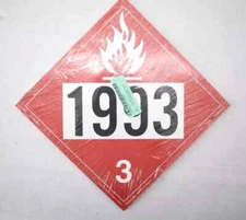 Lot Of 25 Labelmaster UN 1993 Flammable Liquid Hazmat Removable Vinyl Placards