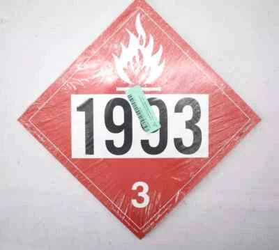 Lot Of 25 Labelmaster UN 1993 Flammable Liquid Hazmat Removable Vinyl Placards