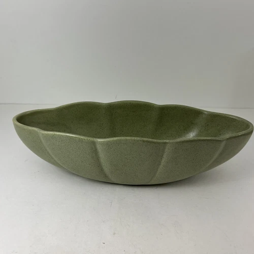 Vintage Lg Haeger Pottery Centerpiece Sage Green  Planter 3905 USA Oblong 13 X5”