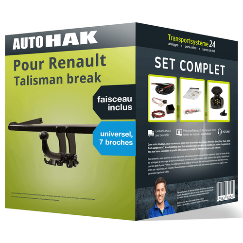 Attelage Amovible Pour Skoda Superb Break (2015-2024) - Avec Faisceau 7 Broches, Marque G.D.W., Neuf