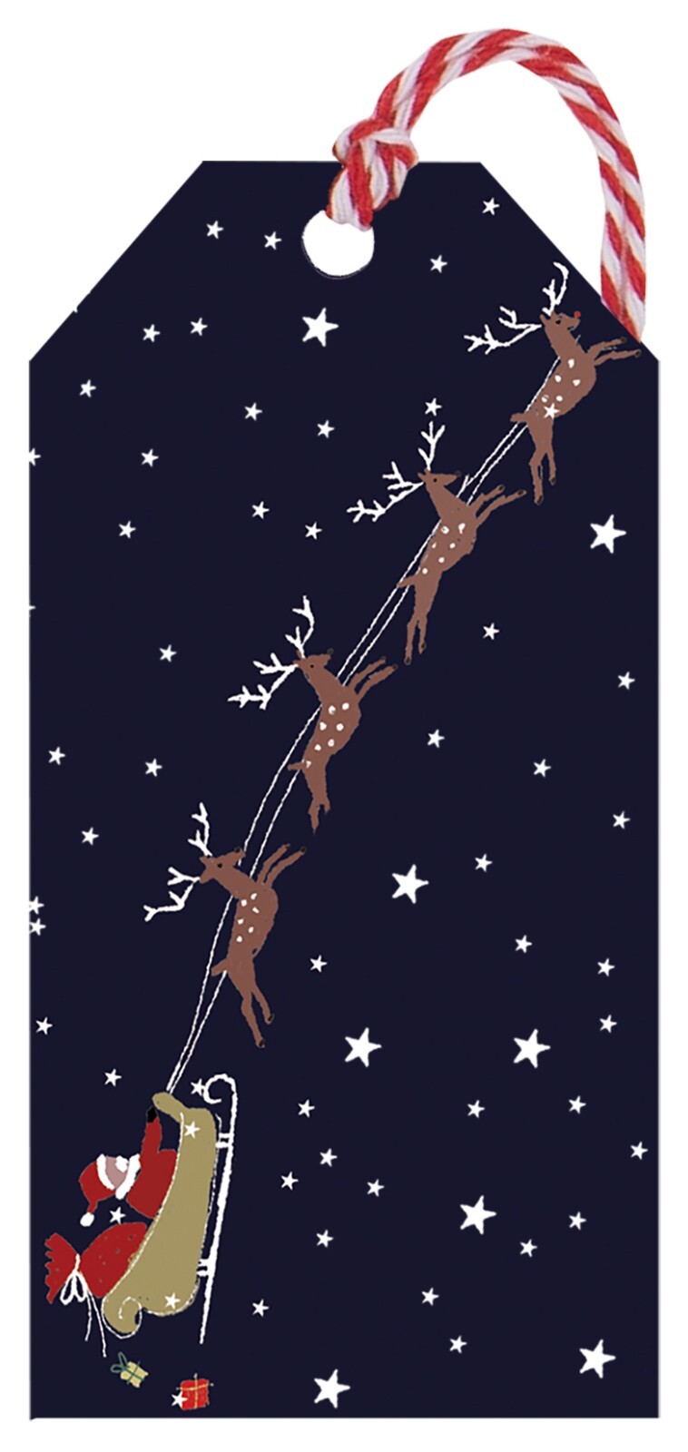 Christmas Gift Tags Pack of 18 Santa Sleigh - Luxury Xmas Gift Wrap Accessory