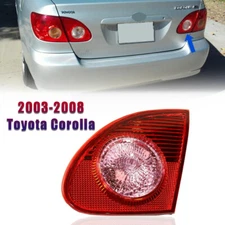 Tail Light Right Passenger Side Inner Clear & Red Lens Fit 03-08 Toyota Corolla