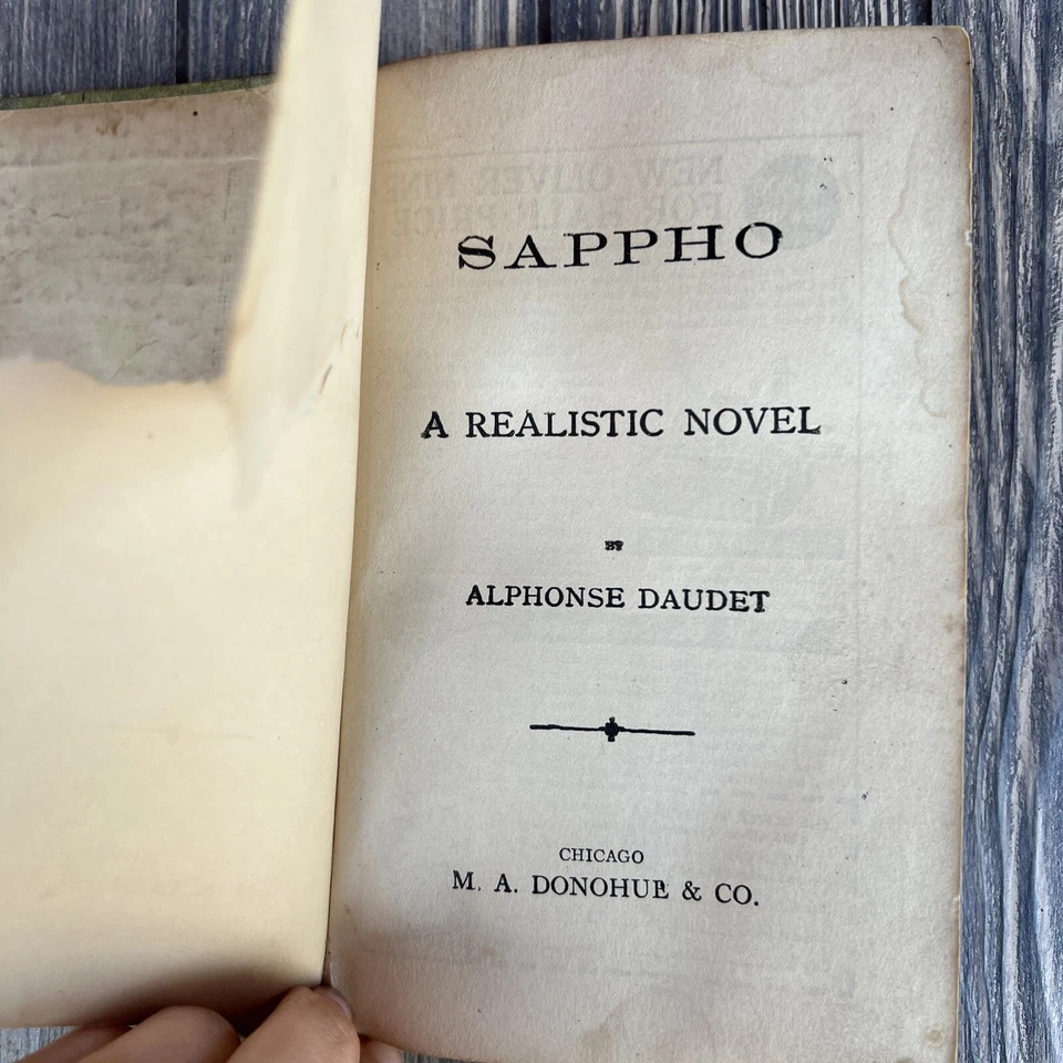 Sappho by Alphonse Daudet Parisian Manners Vintage Hardcover Book. Foto 4 de 4