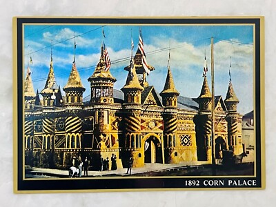Vintage ''1892 Corn Palace'' 1984 Mitchell South Dakota Gold Postcard
