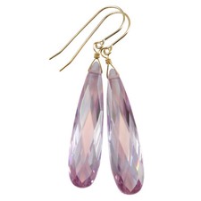 Lavender Tanzanite Earrings Long Earring 925 Sterling Silver Drop Earrings