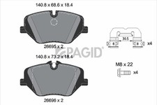 Bremsbelagsatz Scheibenbremse PAGID T3195N für BMW 5er G60 G90 G68 2er Active X1