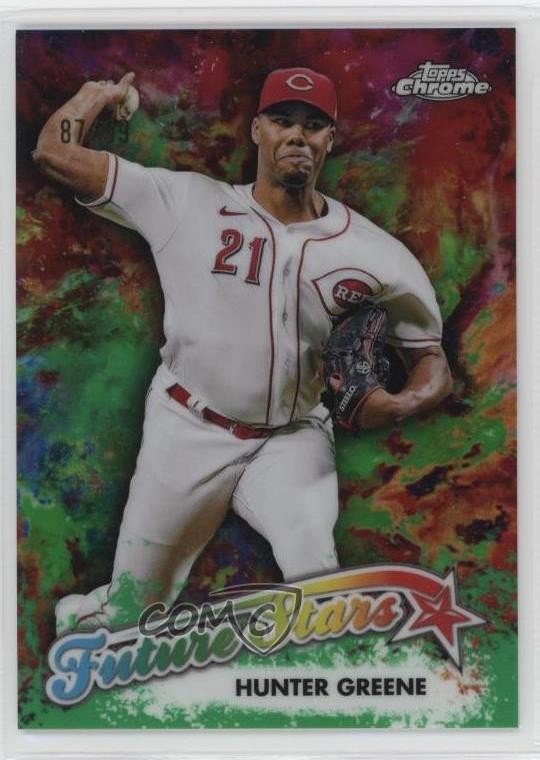 2023 Topps Chrome Future Stars Green Refractor 87/99 Hunter Greene #FS-3 1j2