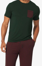 Tommy John Pajama 2 pc M NWT 126.00 Second Skin GREEN W RED