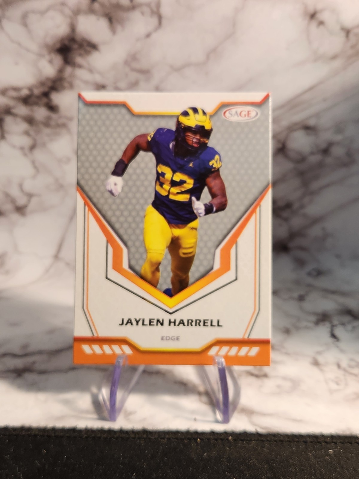 2024 SAGE High Series - Silver #54 Jaylen Harrell - Michigan Wolverines 