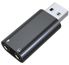     mm Jack Audio Adapter, USB A to Aux Adapter USB to 3.5 black