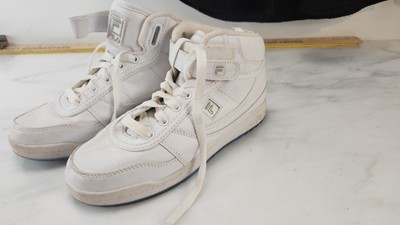 Fila BBN 84 Ice Fashion Speakers Size 7 Mens White Blue Bottom Hi Top D21