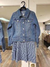 NWT Levi's Girl's Blue 2 Piece Set-Denim Jacket/Dress Size 10/12