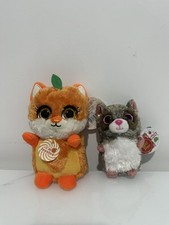 Keel Toys Mini Motsu Soft Plush Beanie  scented Flo and mini Lara Bundle new