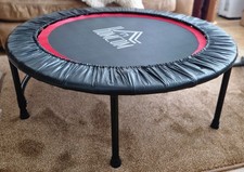 HOMCOM 40'' Mini Trampoline Adult Rebounder Jumper with Handle Fitness Red/Black