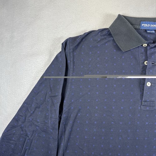 Vintage Polo Ralph Lauren Golf Shirt Large Medium Rugby Cotton Long Sleeve Blue by Ralph Lauren, Size L, $21.88 - Photo 5