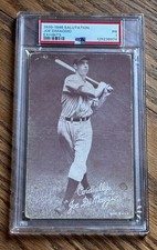 1939-46 Exhibits Joe DiMaggio PSA 1 Salutation New York Yankees HOF Cordially