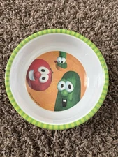 Vintage Y2K Veggie Tales 2000 Melamine Bowl Zak Designs Dishwasher Safe Plastic