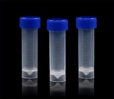 Plastic Storage Vials, 5mL, 500/PK - PP - Screw Top  GFY