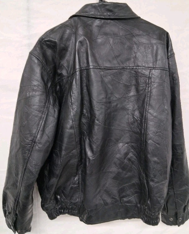 LEATHERWORKS Patchwork Leather Jacket Men's 3-XL … - image 2