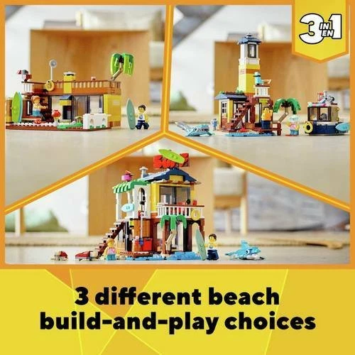 LEGO 31118 Creator 3 en 1 Surfer Beach House set dispose de 2 figurines... - Photo 3/4