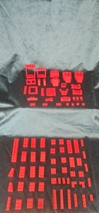 Vintage 1980s Red LEGO Lot 4.1 oz (79 pieces)